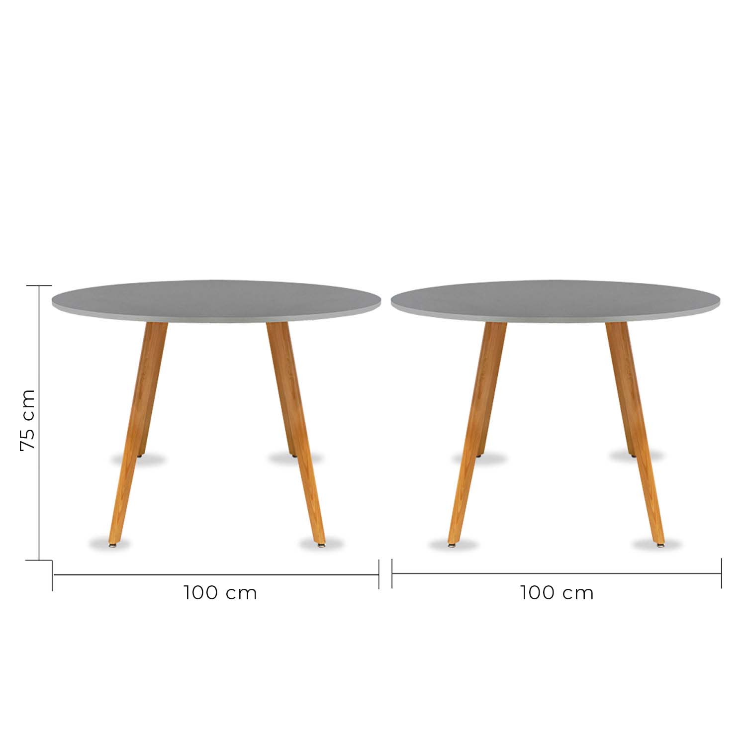 Mesa Frankfurt Circular 100 - Nogal