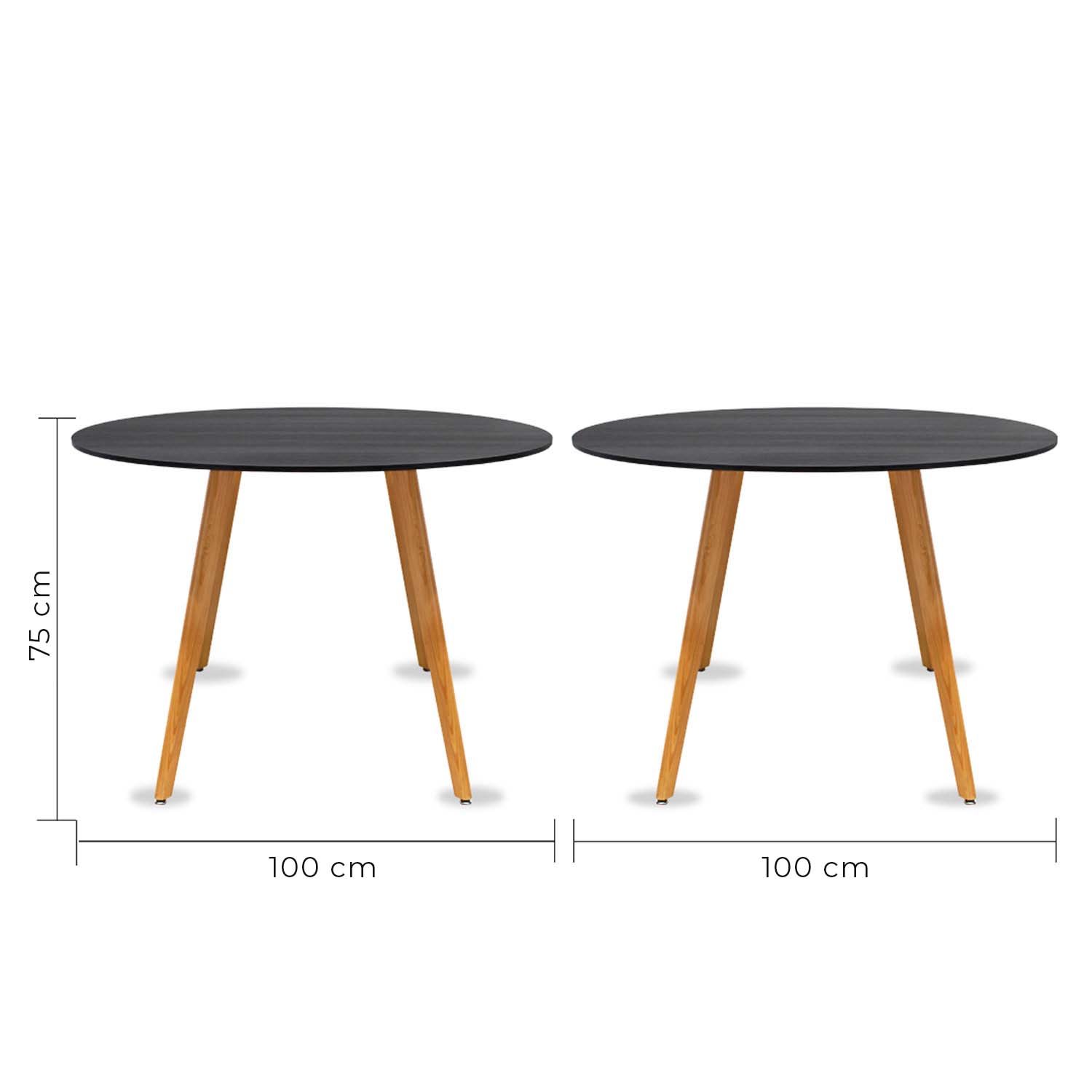 Mesa Frankfurt Circular 100 - Negro