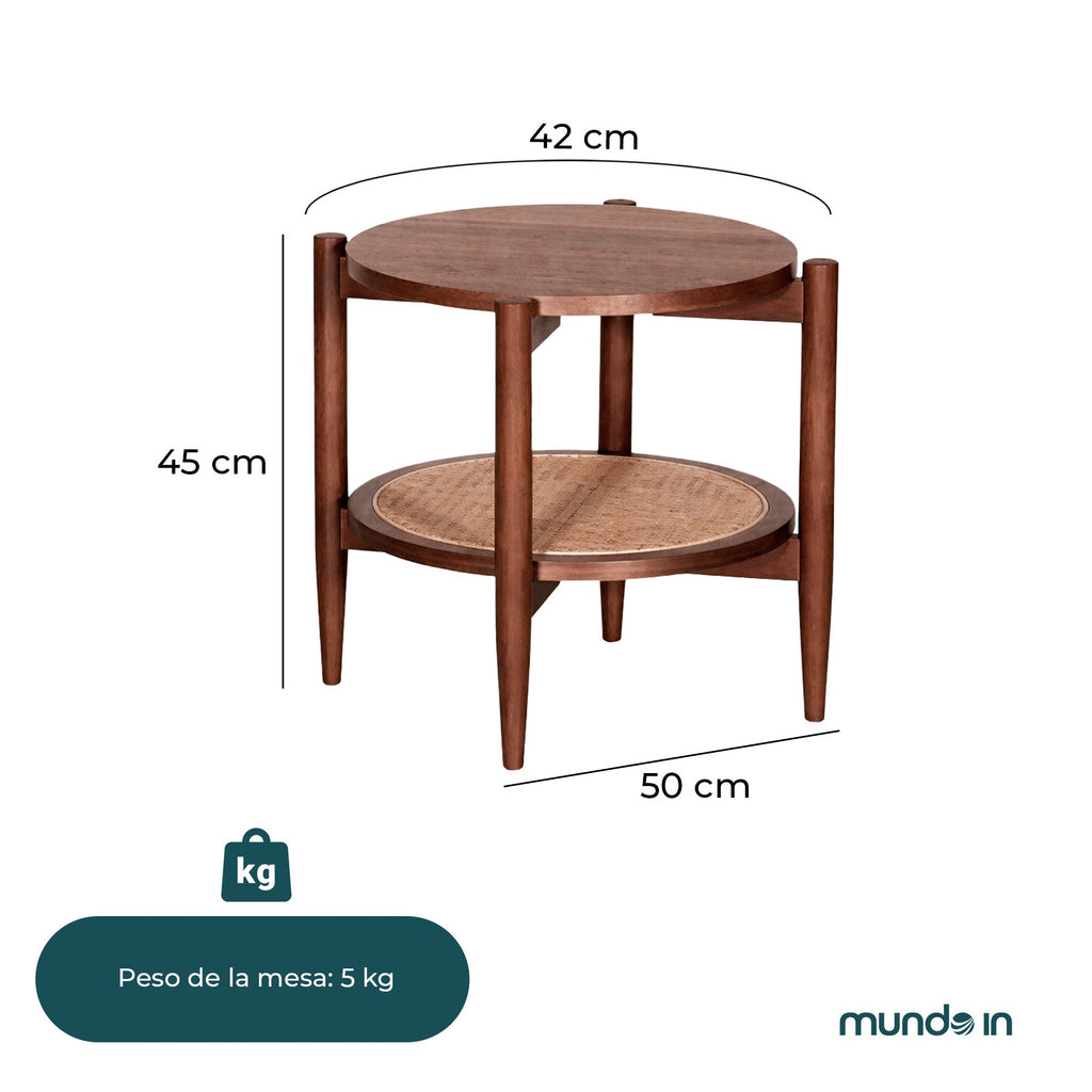 Mesa Lateral 50 Kangar 5022 - Roble