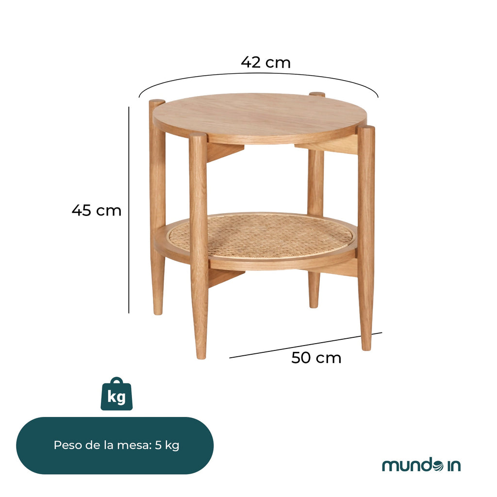Mesa Lateral 50 Kangar 5022 - Roble