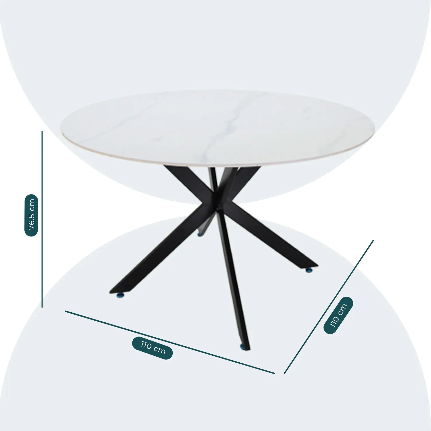 Mesa De Comedor 110 Alatri 1349 - Blanco