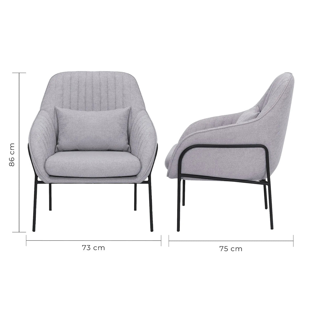 Sillon Burano 323 Gris