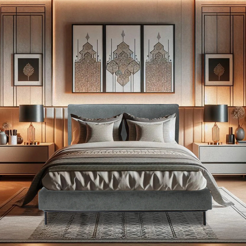 Cama Queen 6053 Bristol Gris