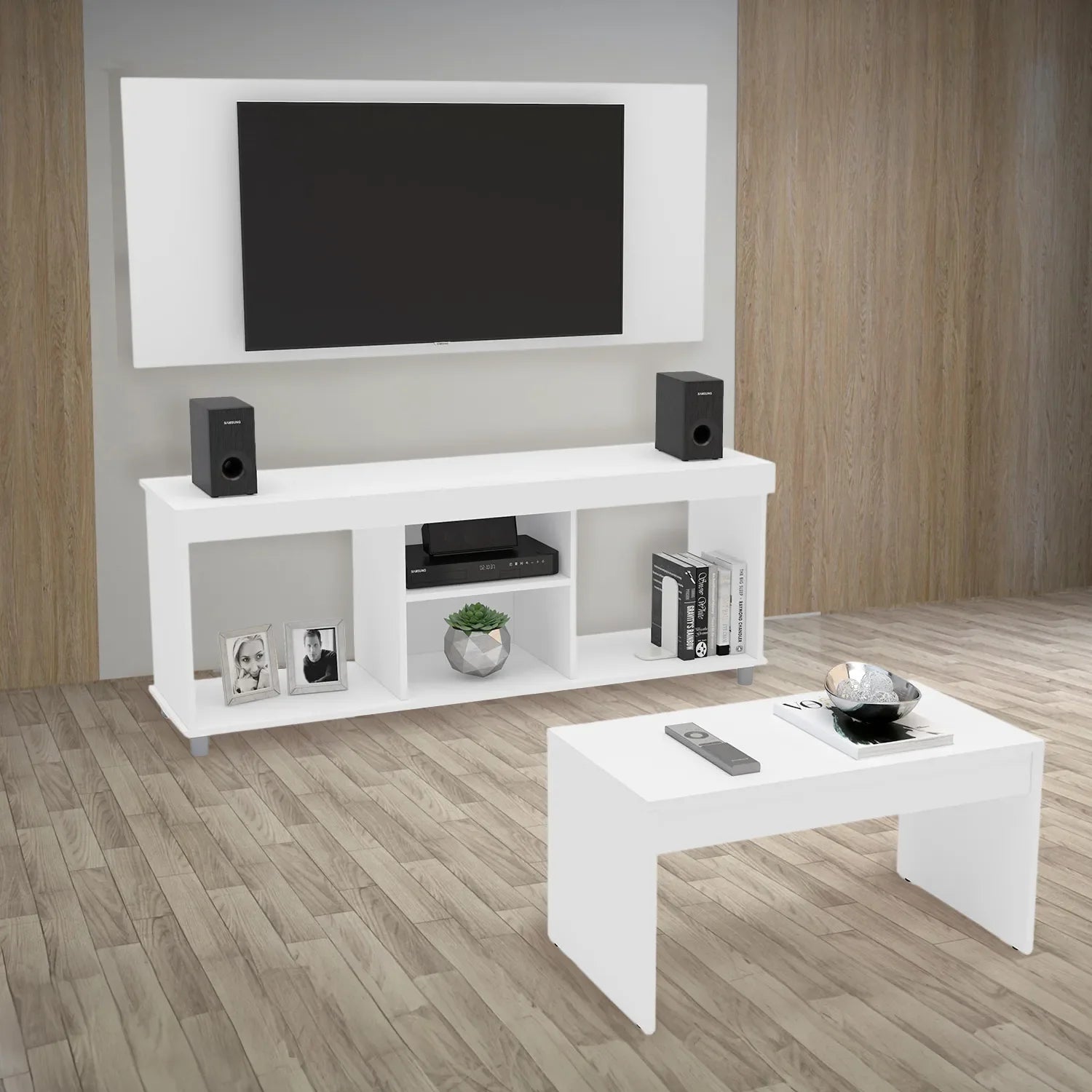 Mesa De Tv Y Mesa De Centro Turin - Roble