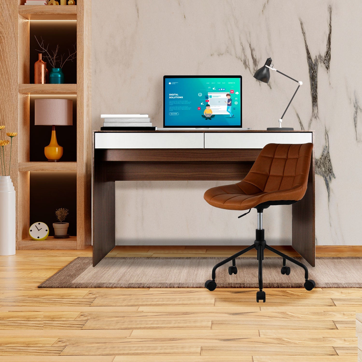 Escritorio Secretarial Jm-1194 Lindoia - Encino