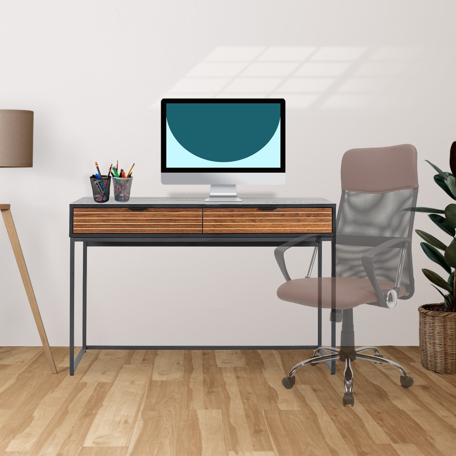 Escritorio Home Office Piamonte 120X50 - Nogal