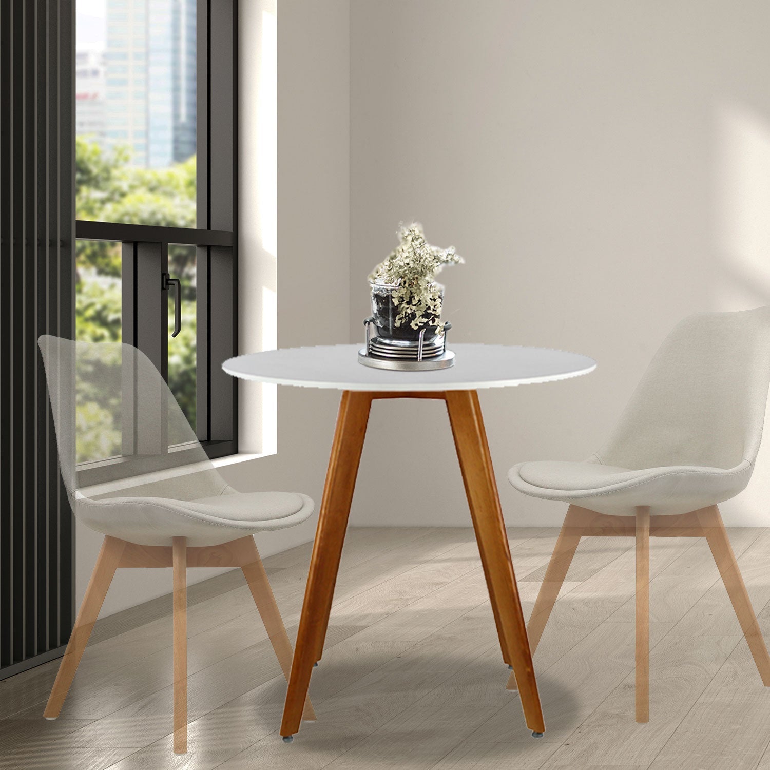 Mesa Frankfurt Circular 80 - Negro