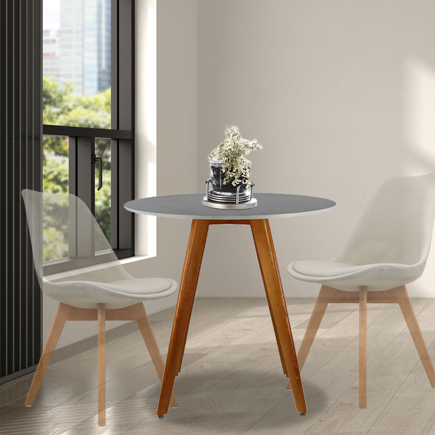 Mesa Frankfurt Circular 80 - Negro