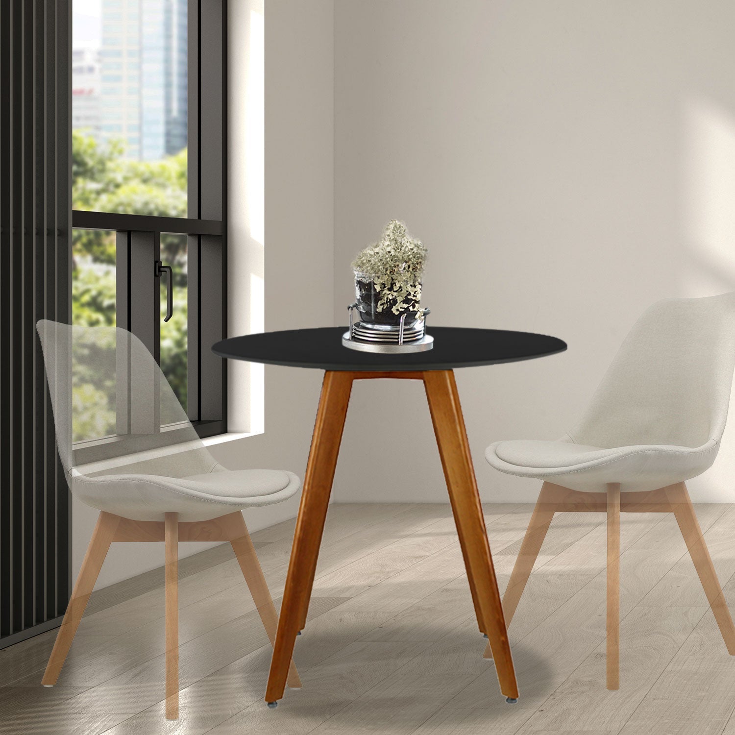 Mesa Frankfurt Circular 80 - Gris