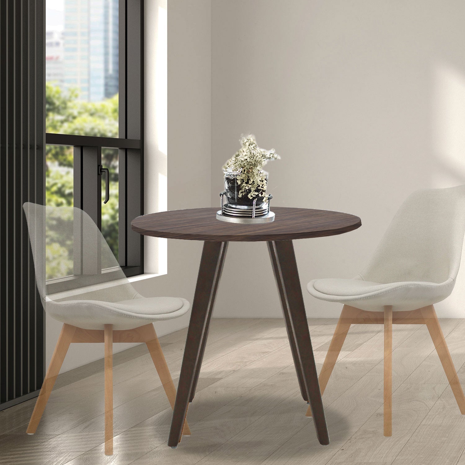 Mesa Frankfurt Circular 80 - Nogal