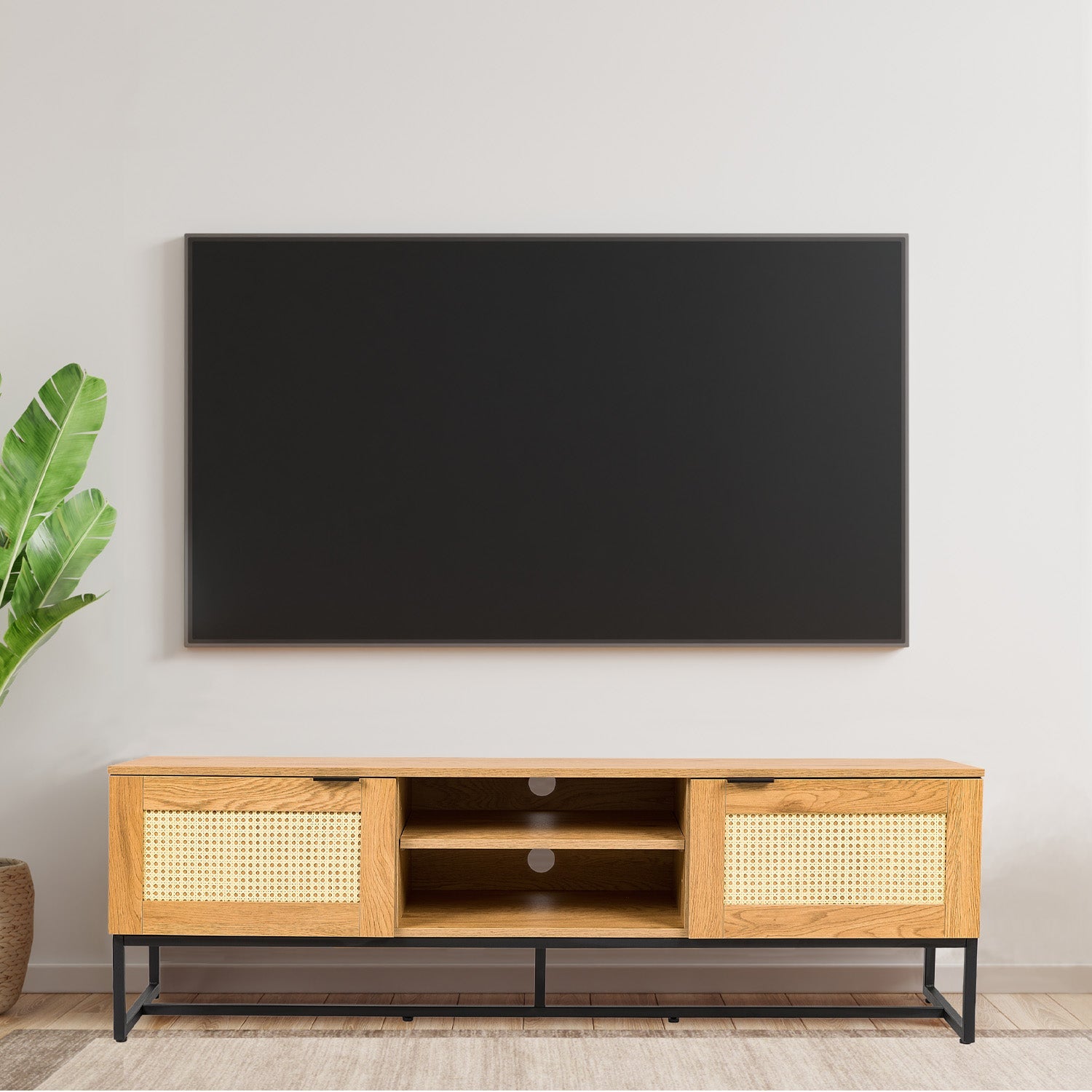 Mueble De Tv Xelha 150X40 Chapa Roble