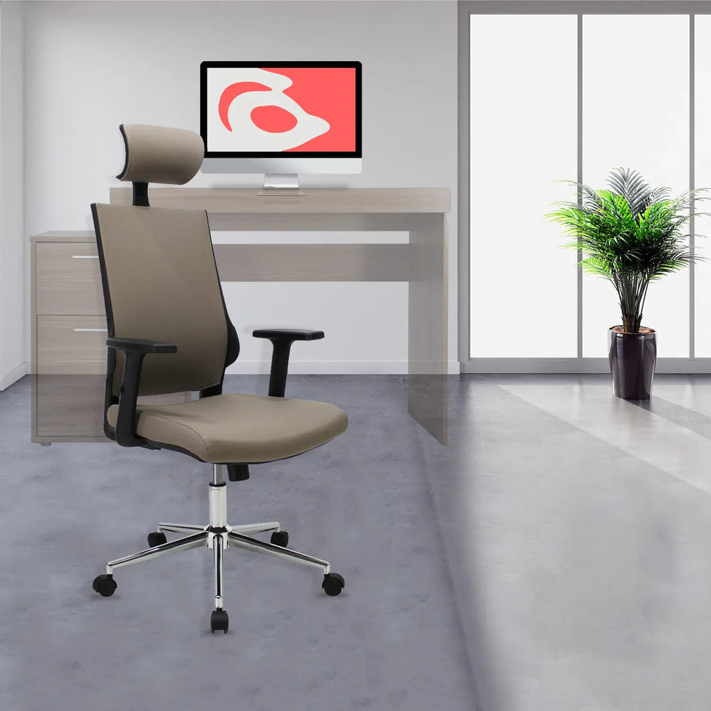 Silla Directiva Lugo Jm-530D Pu - Cafe