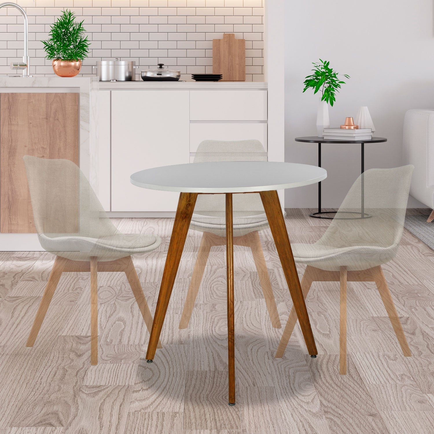 Mesa Frankfurt Circular 80 - Blanco