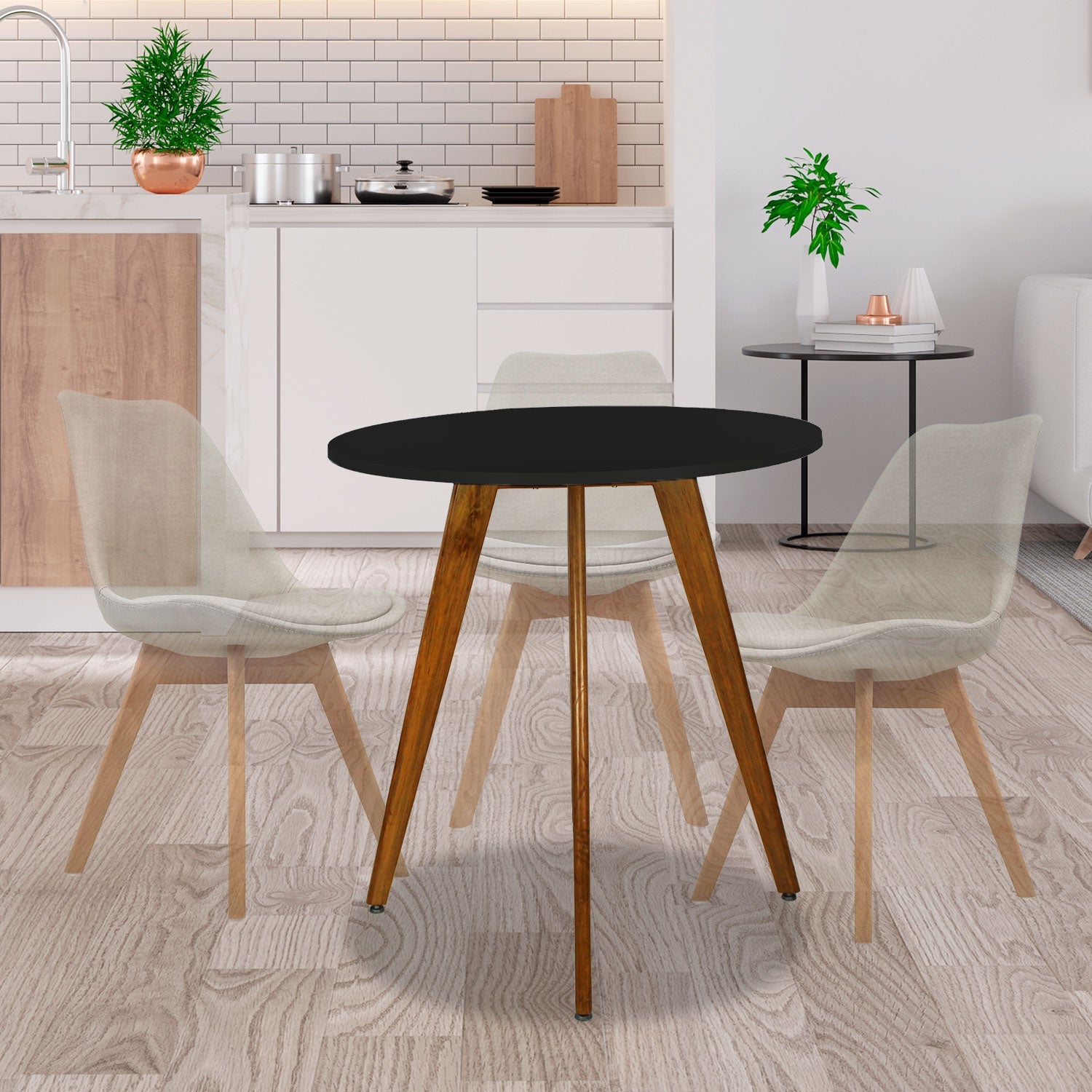 Mesa Frankfurt Circular 80 - Blanco