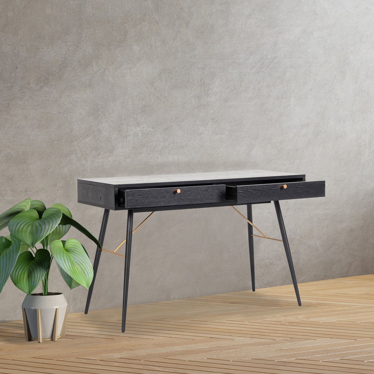 Escritorio Home Office Luxo 120X50 - Negro
