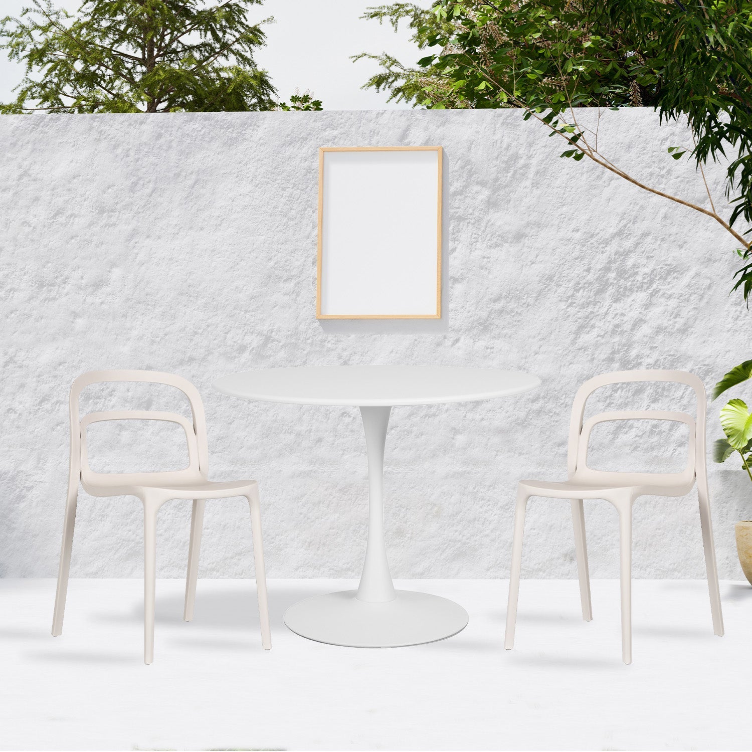 Mesa Exterior Vittoria 80 - Blanco