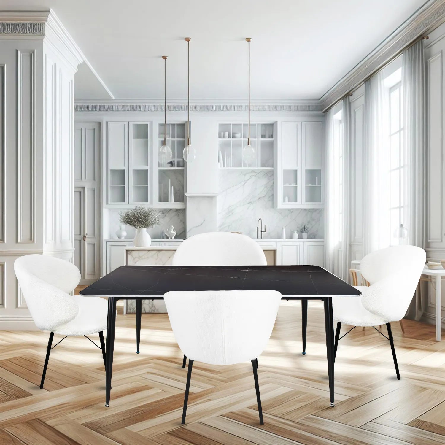 Mesa De Comedor 160 Sora 1326 - Negro
