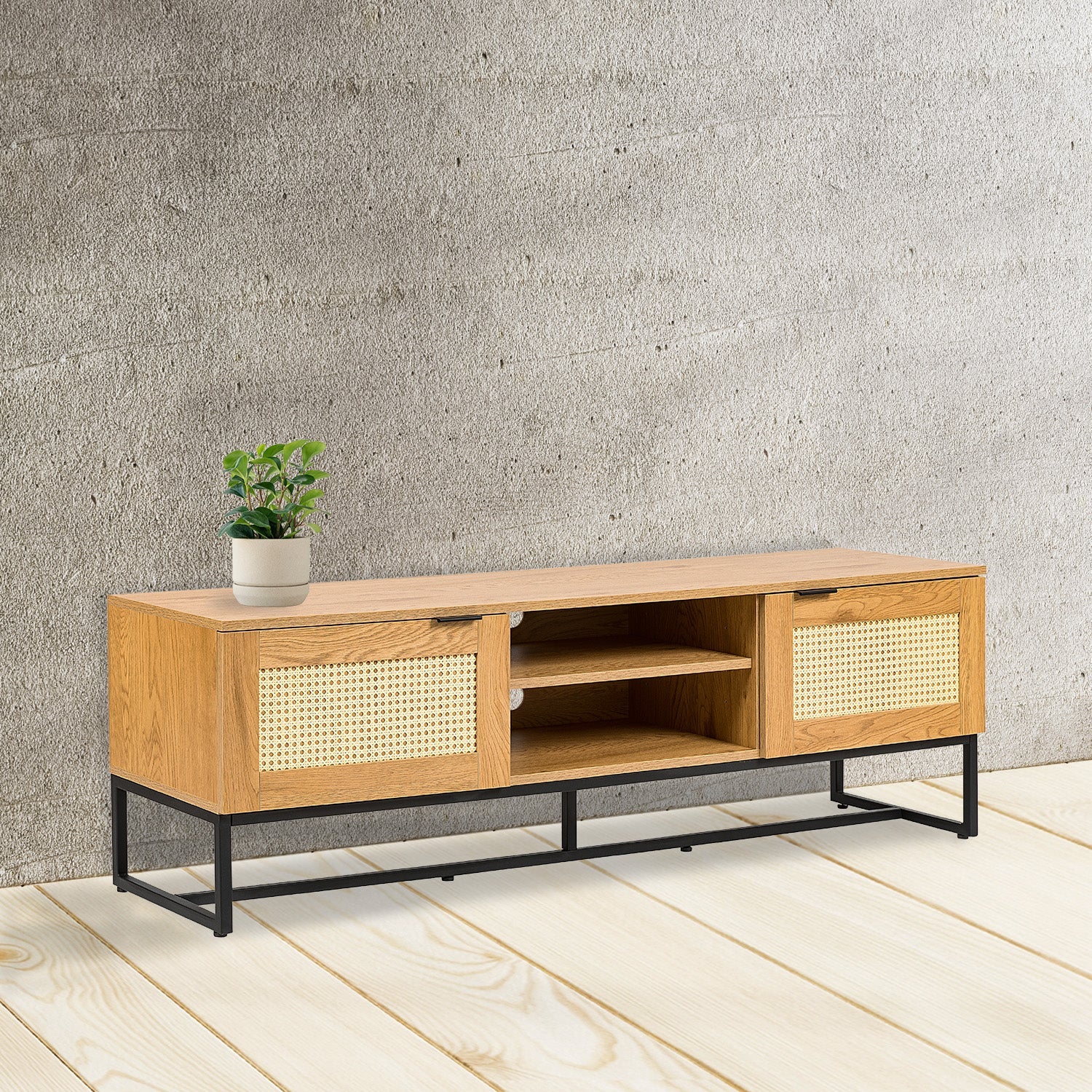 Mueble De Tv Xelha 150X40 Chapa Roble