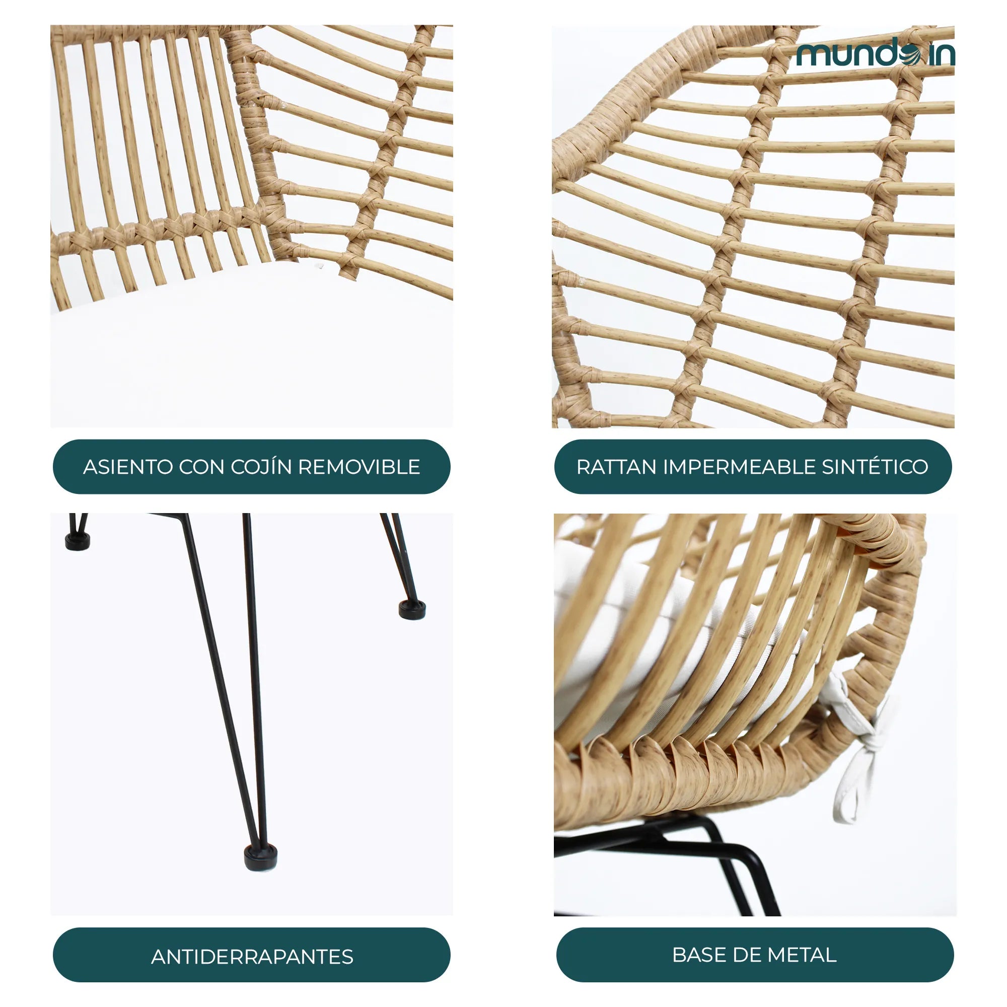 Silla De Exterior Tobago Negra