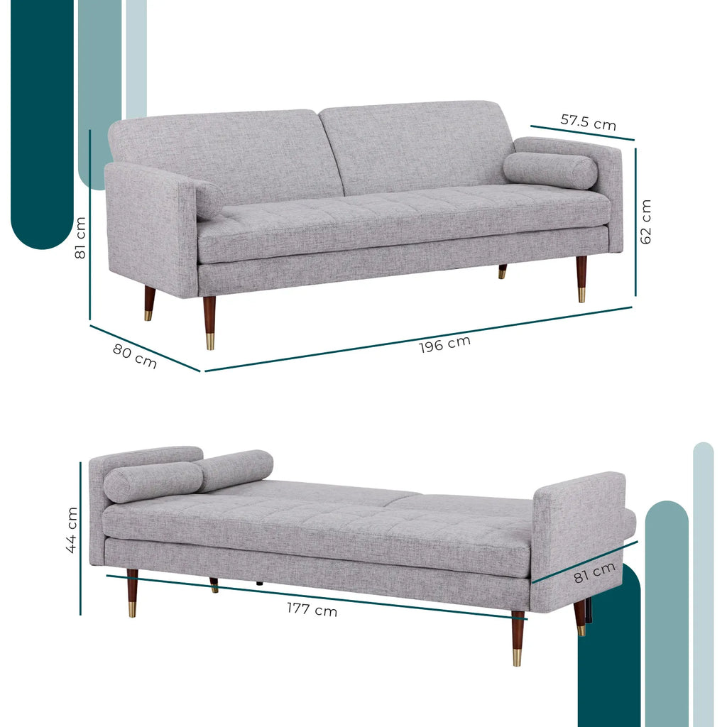 Sofa Cama Lecco L186 196X80X81 - Beige