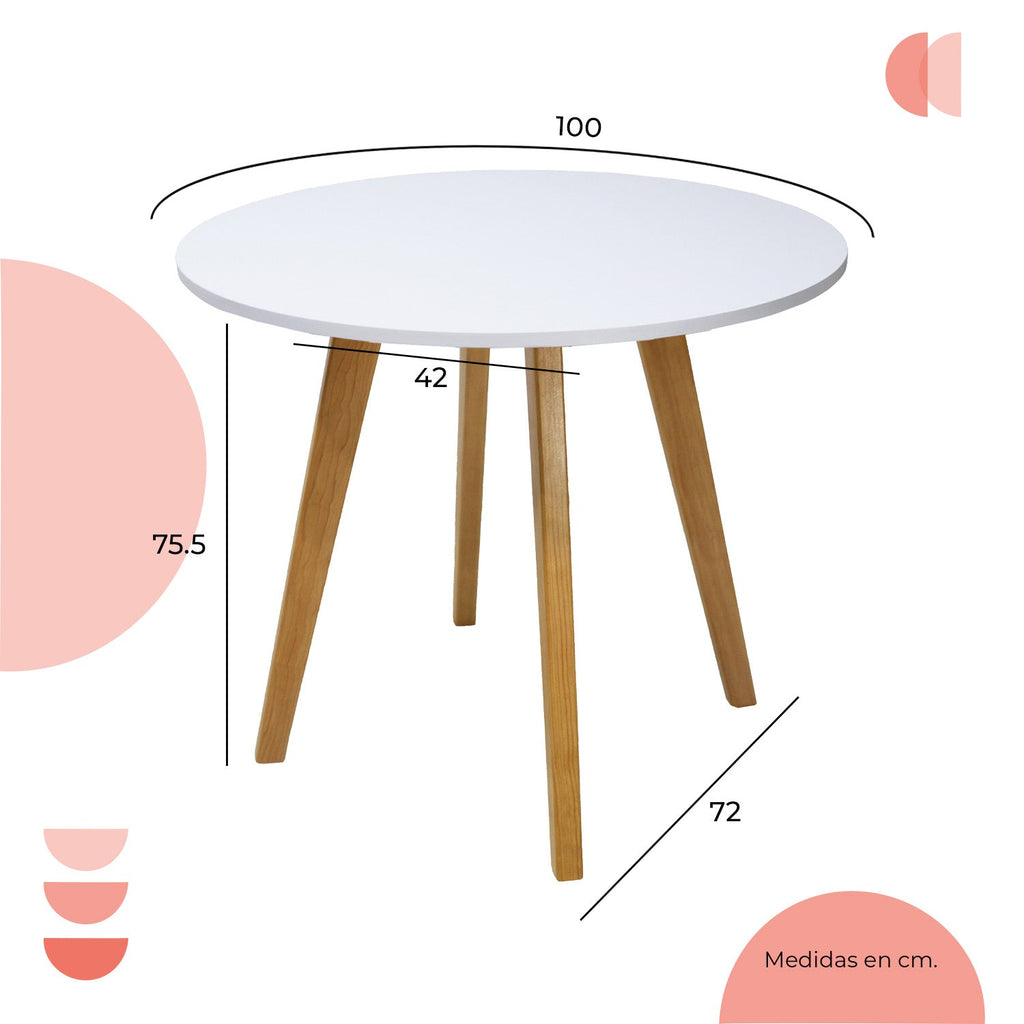 Mesa Frankfurt Circular 100 - Negro