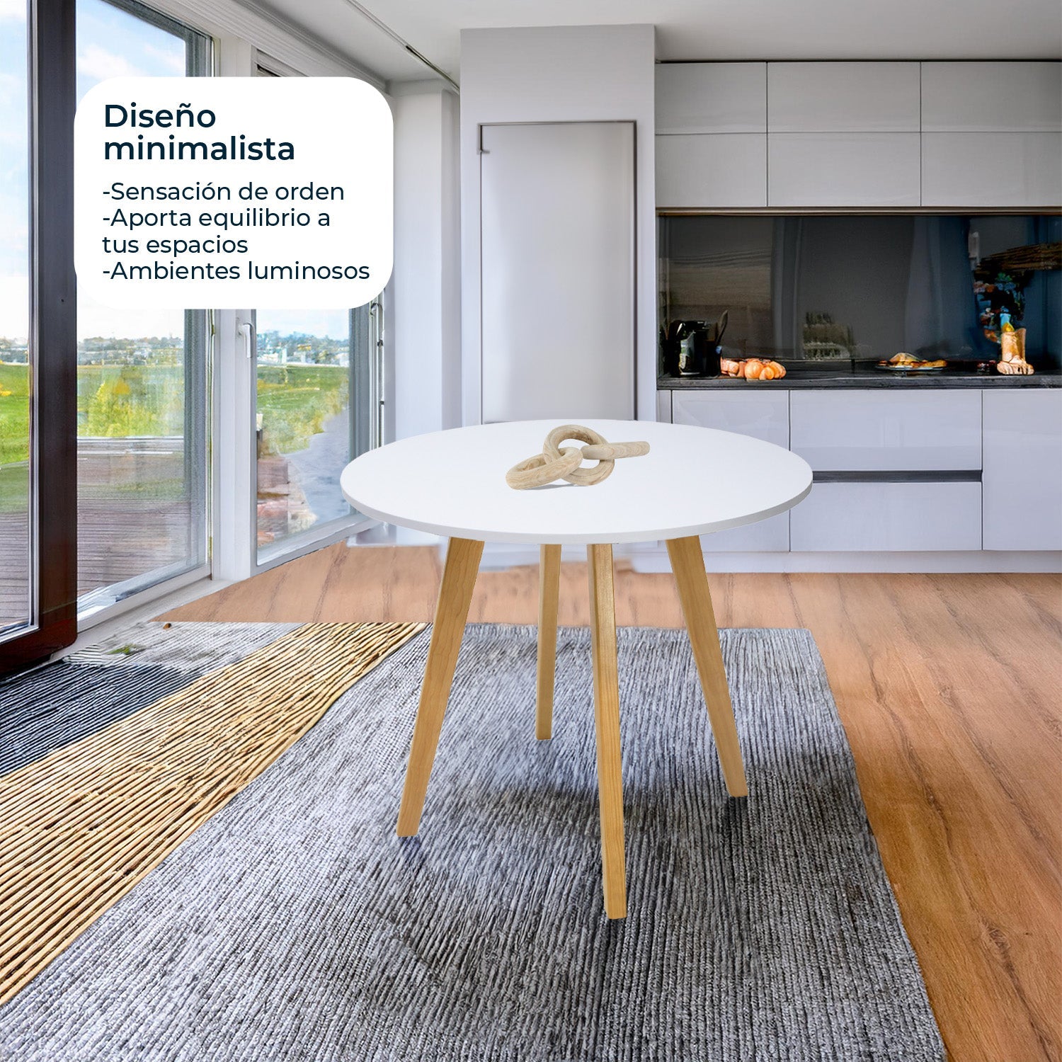 Mesa Frankfurt Circular 100 - Nogal