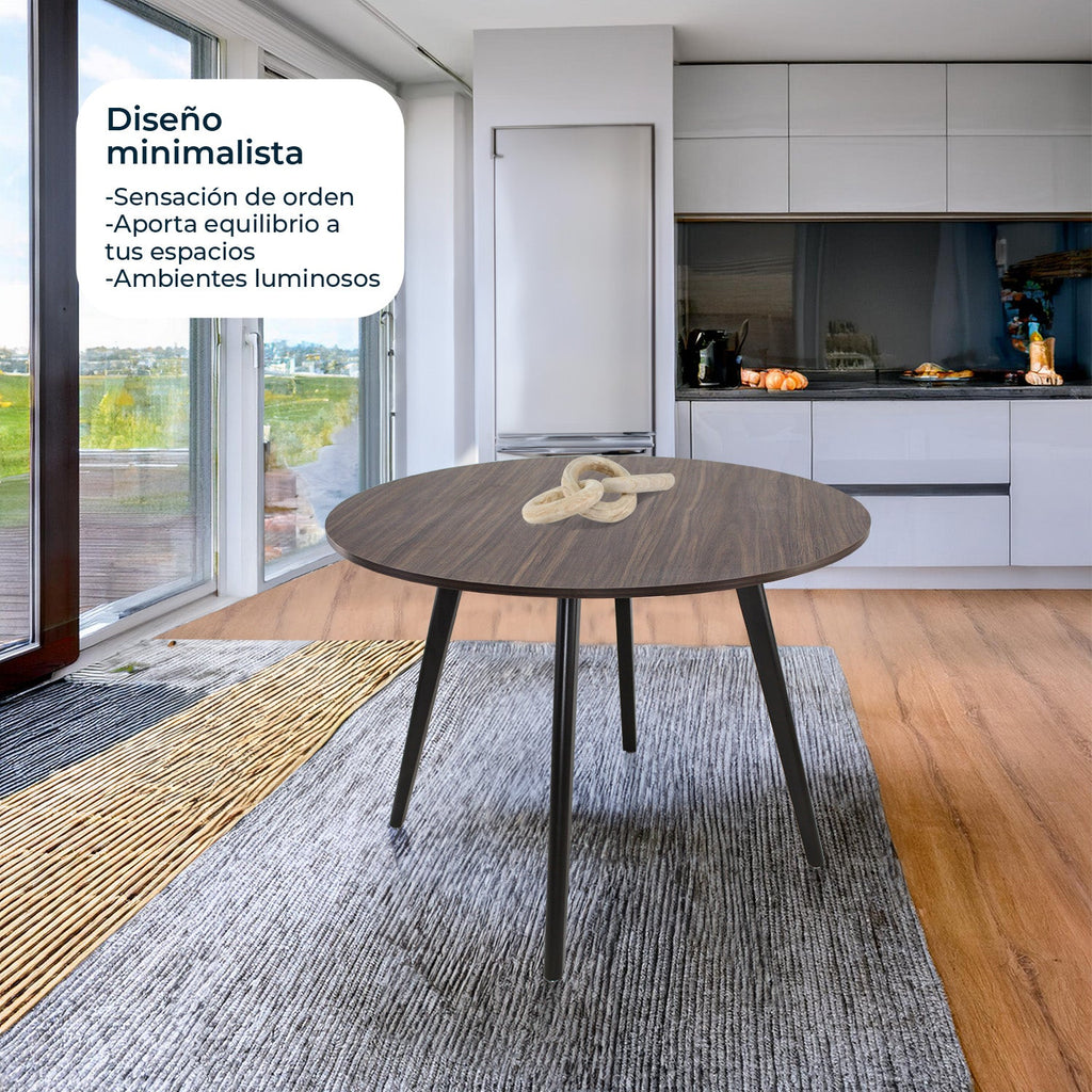 Mesa Frankfurt Circular 100 - Nogal
