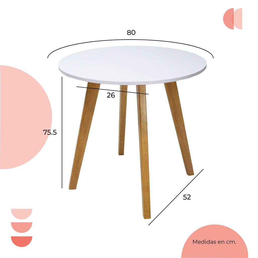 Mesa Frankfurt Circular 80 - Negro