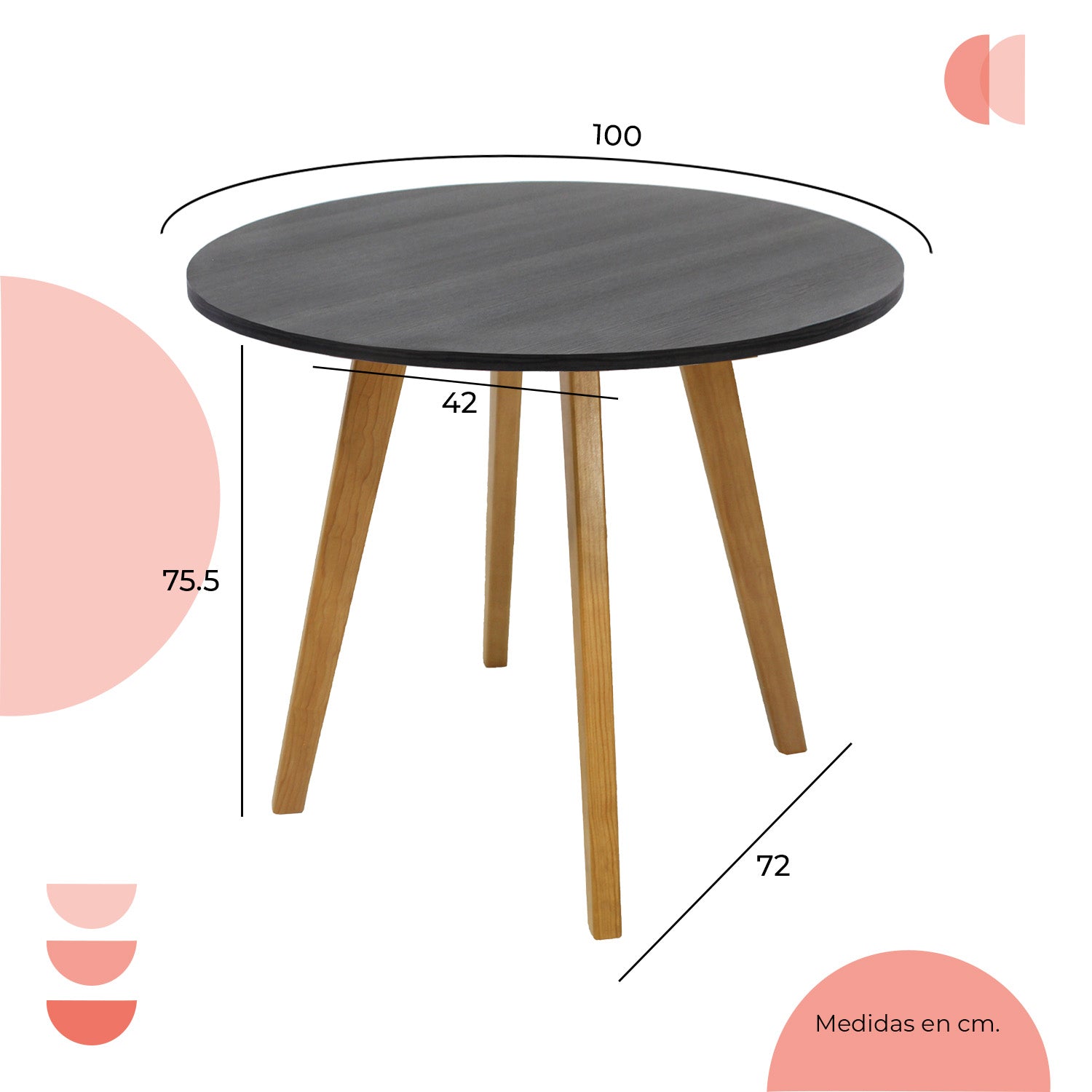 Mesa Frankfurt Circular 100 - Blanco