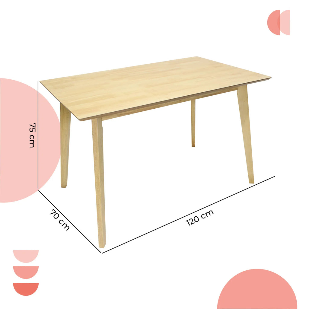 Mesa De Comedor 120X70 Madeira Chapa - Nogal