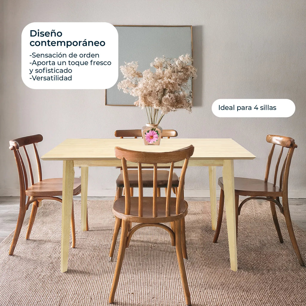 Mesa De Comedor 120X70 Madeira Chapa - Nogal