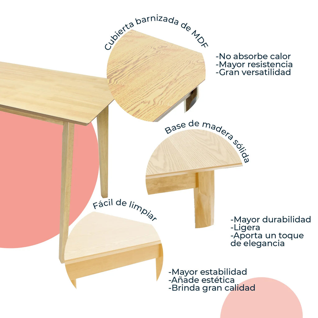 Mesa De Comedor 120X70 Madeira Chapa - Nogal