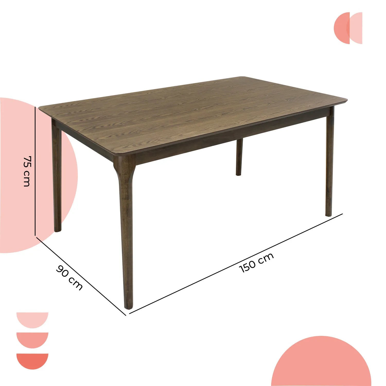 Mesa De Comedor 150X90 Madeira Chapa - Roble