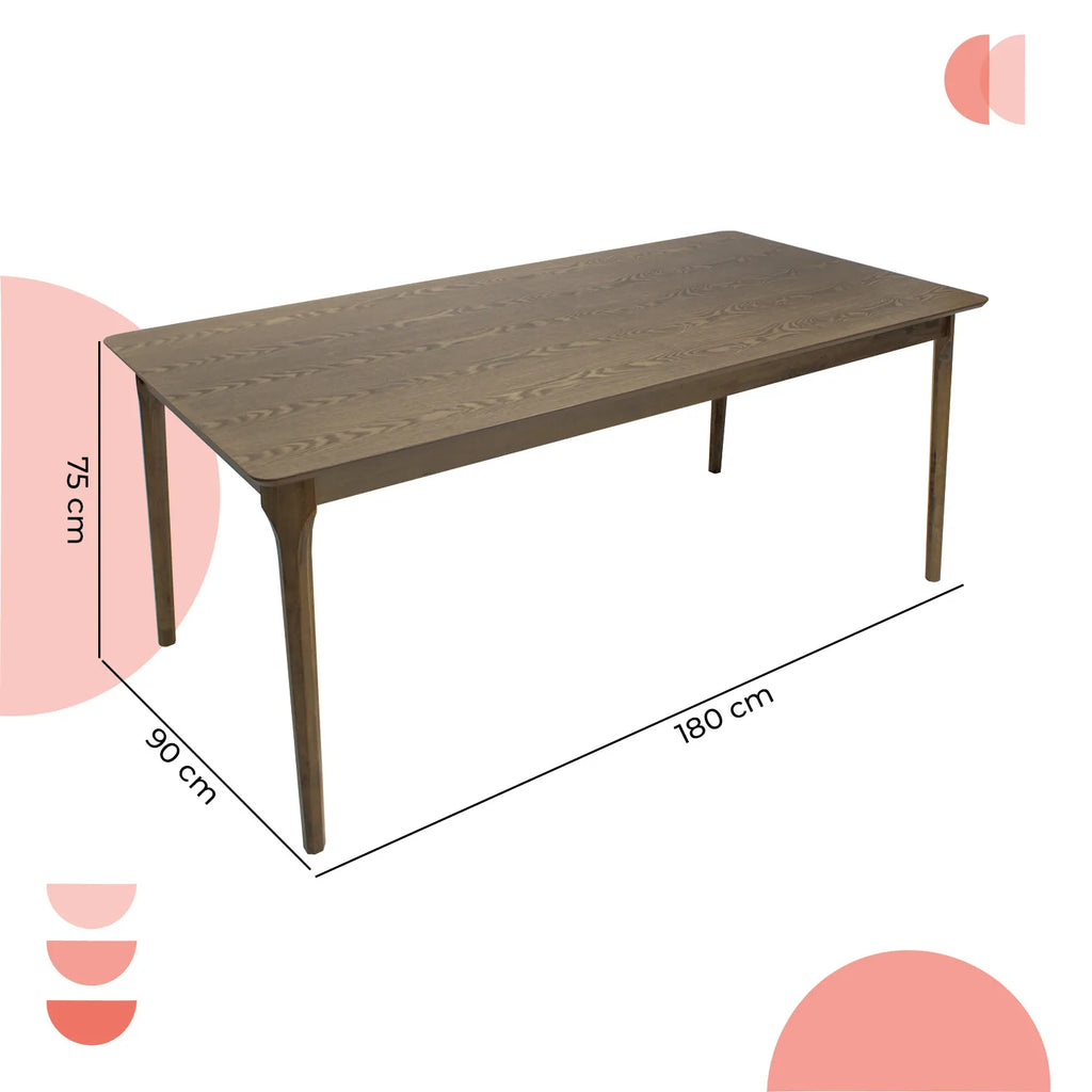 Mesa De Comedor 180X90 Madeira Chapa - Roble