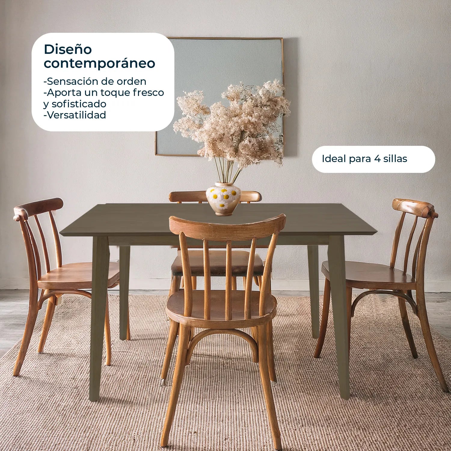 Mesa De Comedor 120X70 Madeira Chapa - Nogal
