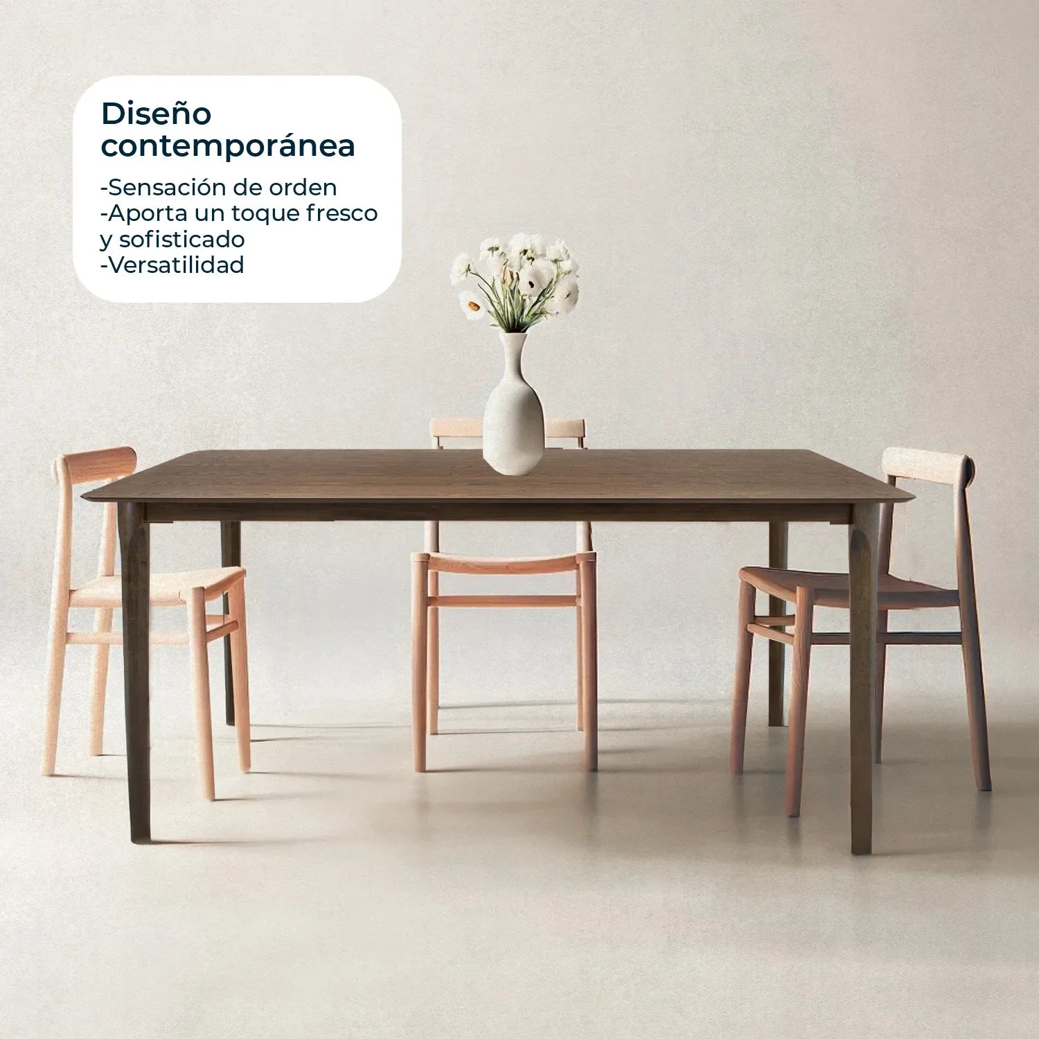 Mesa De Comedor 150X90 Madeira Chapa - Nogal