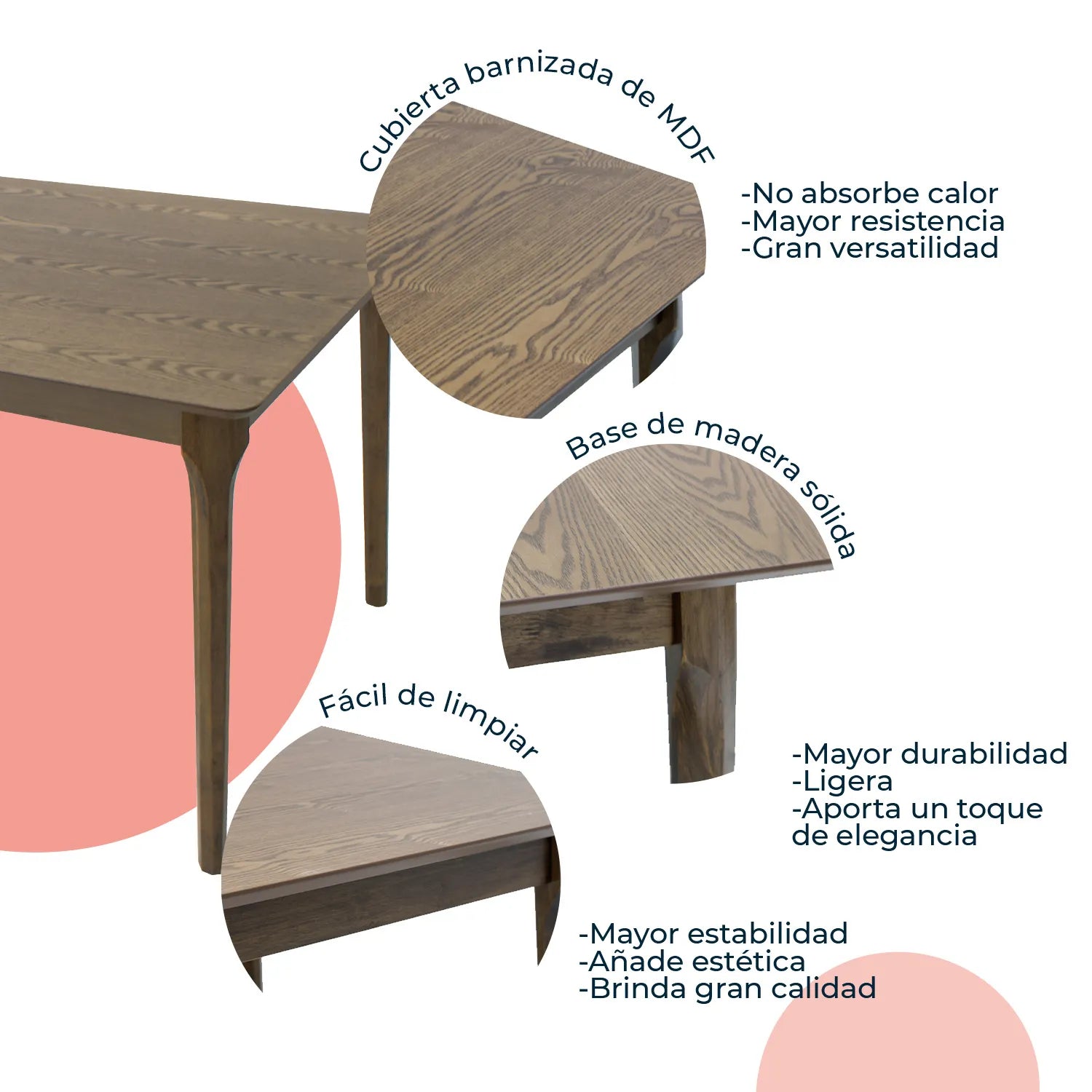 Mesa De Comedor 180X90 Madeira Chapa - Roble