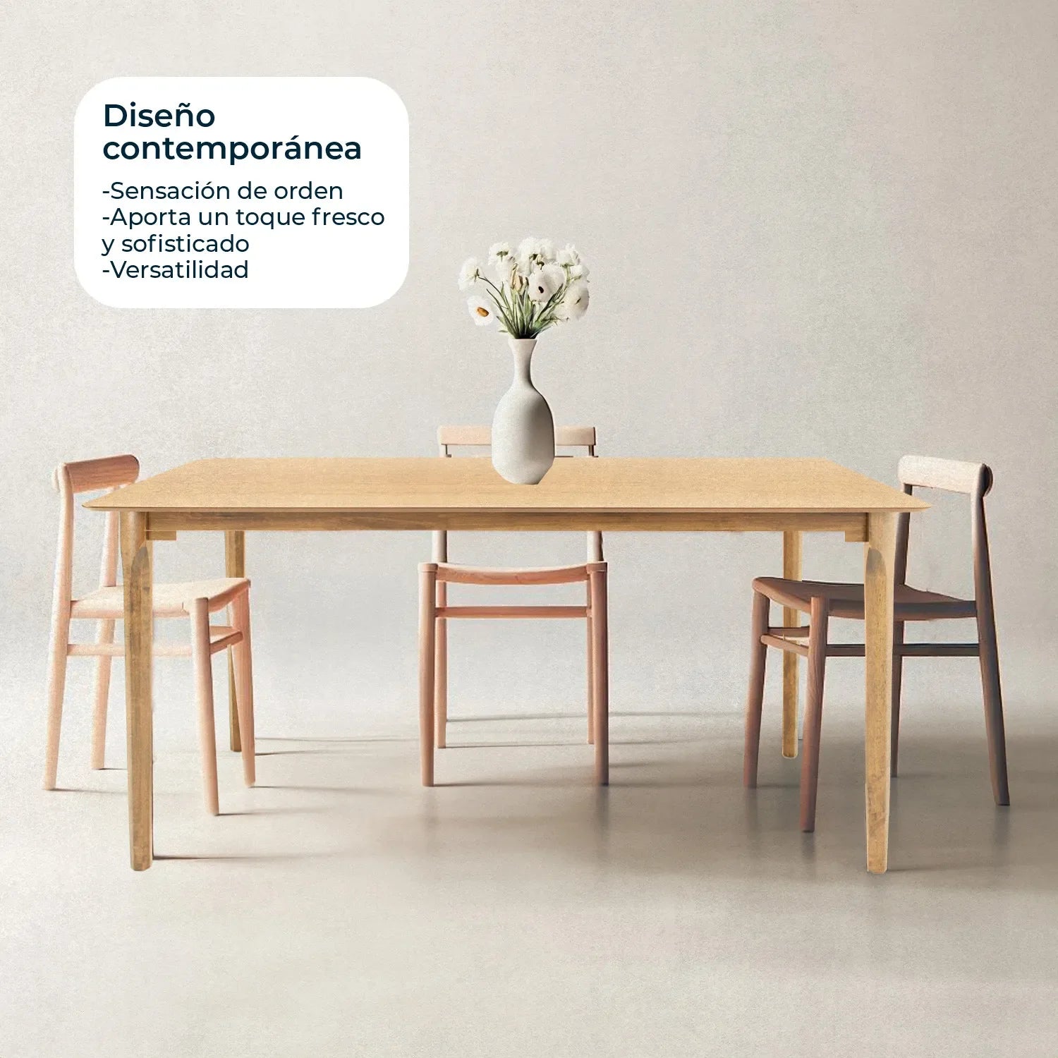 Mesa De Comedor 150X90 Madeira Chapa - Roble