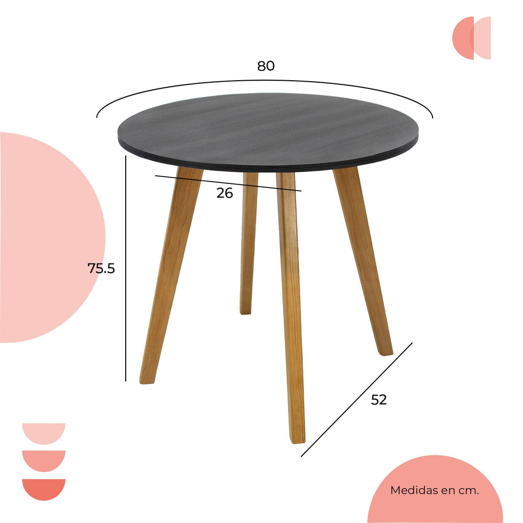 Mesa Frankfurt Circular 80 - Blanco