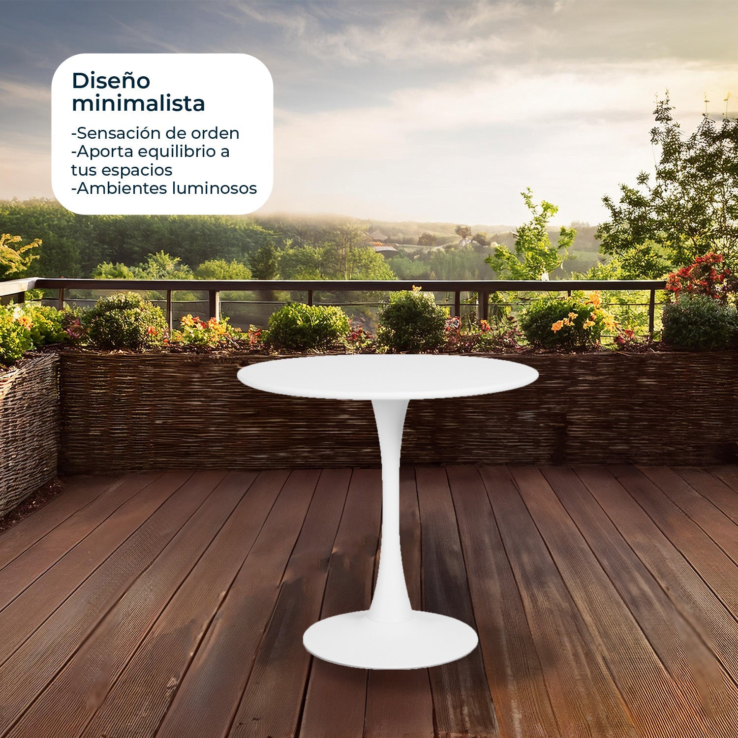 Mesa Exterior Vittoria 100 - Blanco