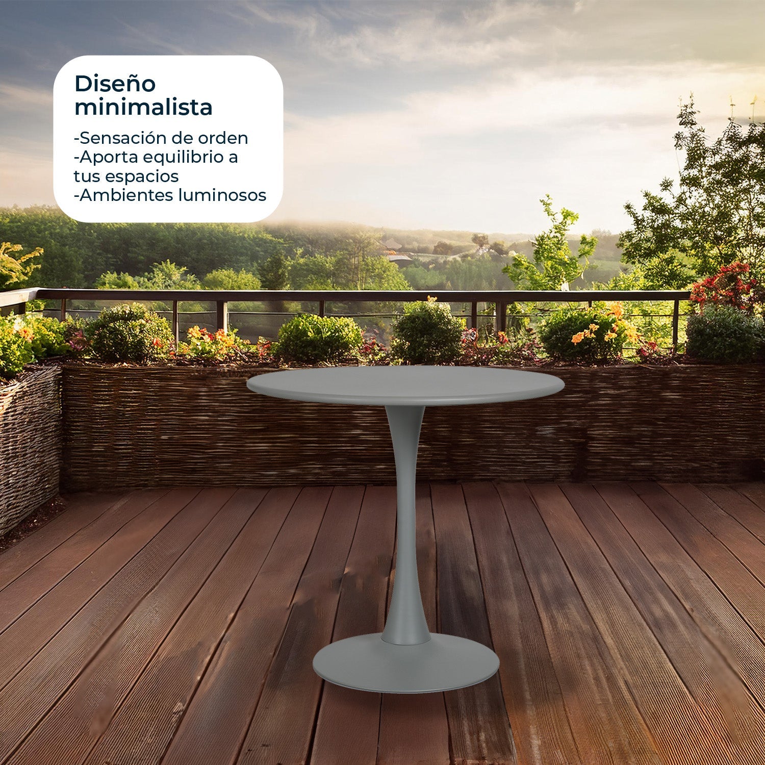 Mesa Exterior Vittoria 80 - Blanco