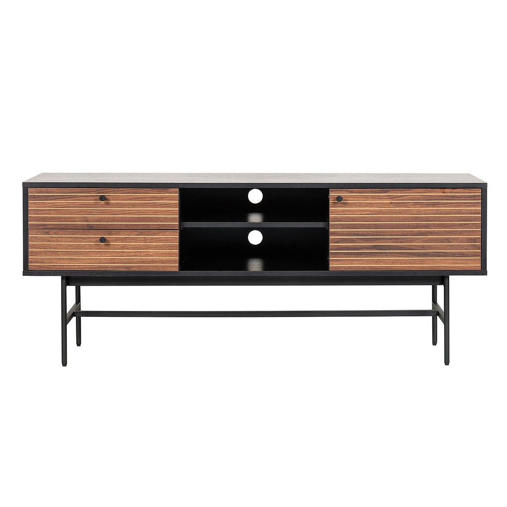 Mueble De Tv Piamonte 150X40 Negro - Nogal
