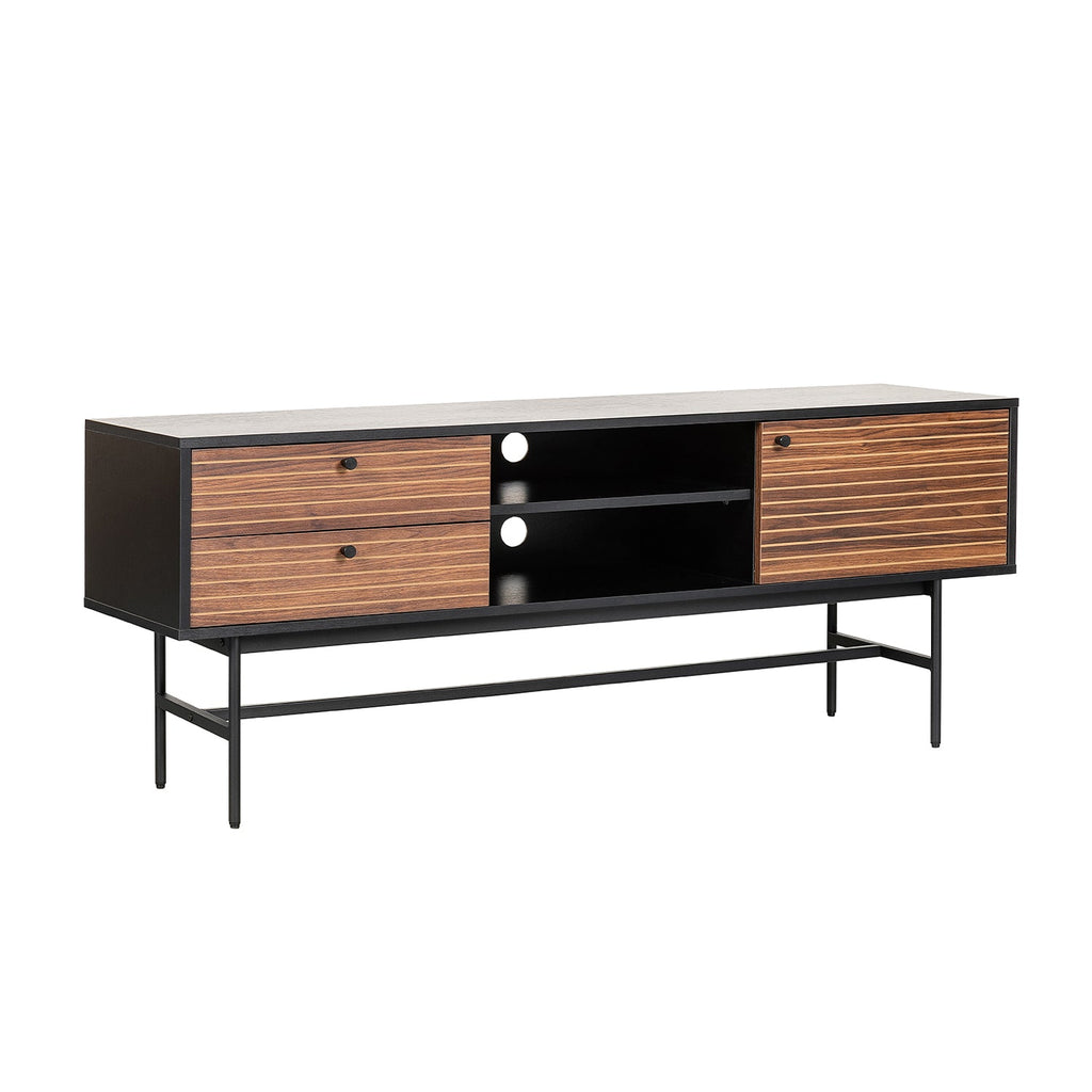 Mueble De Tv Piamonte 150X40 Negro - Nogal
